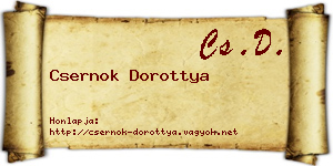 Csernok Dorottya névjegykártya